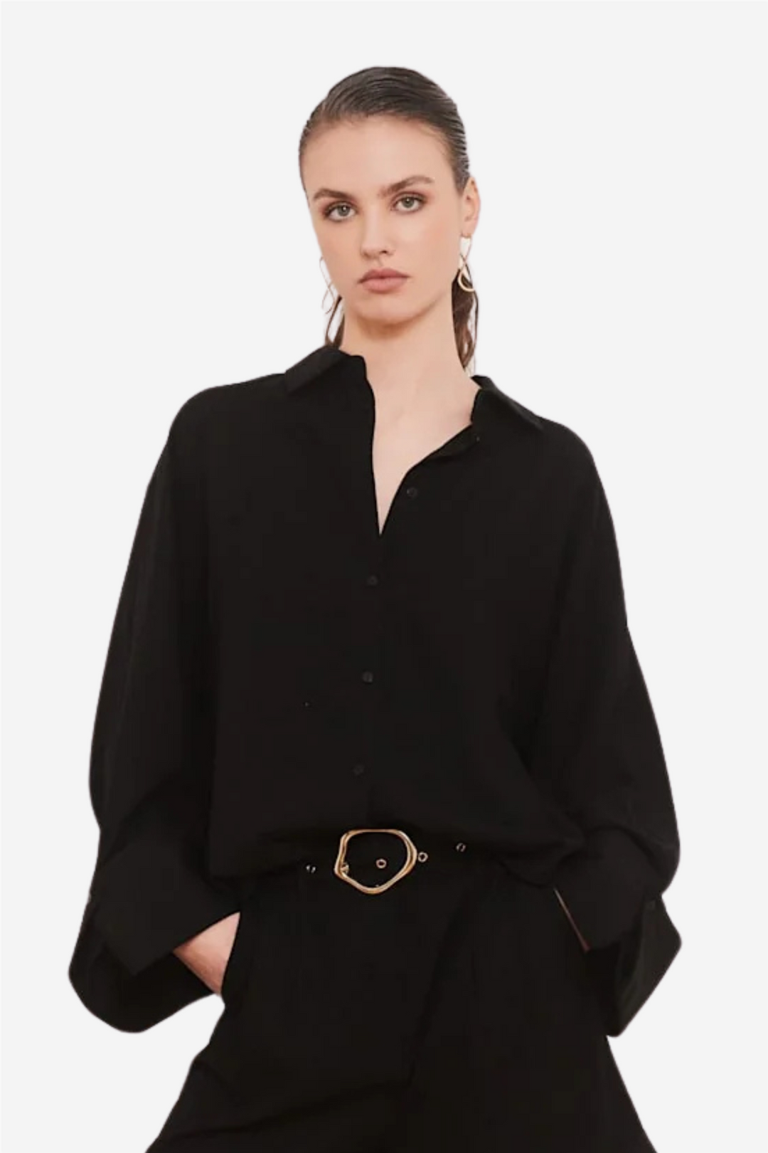 Atari Linen Shirt Black