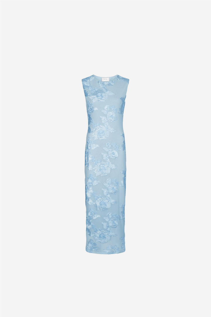 Tiranna Big Flower Mesh Dress Light Blue