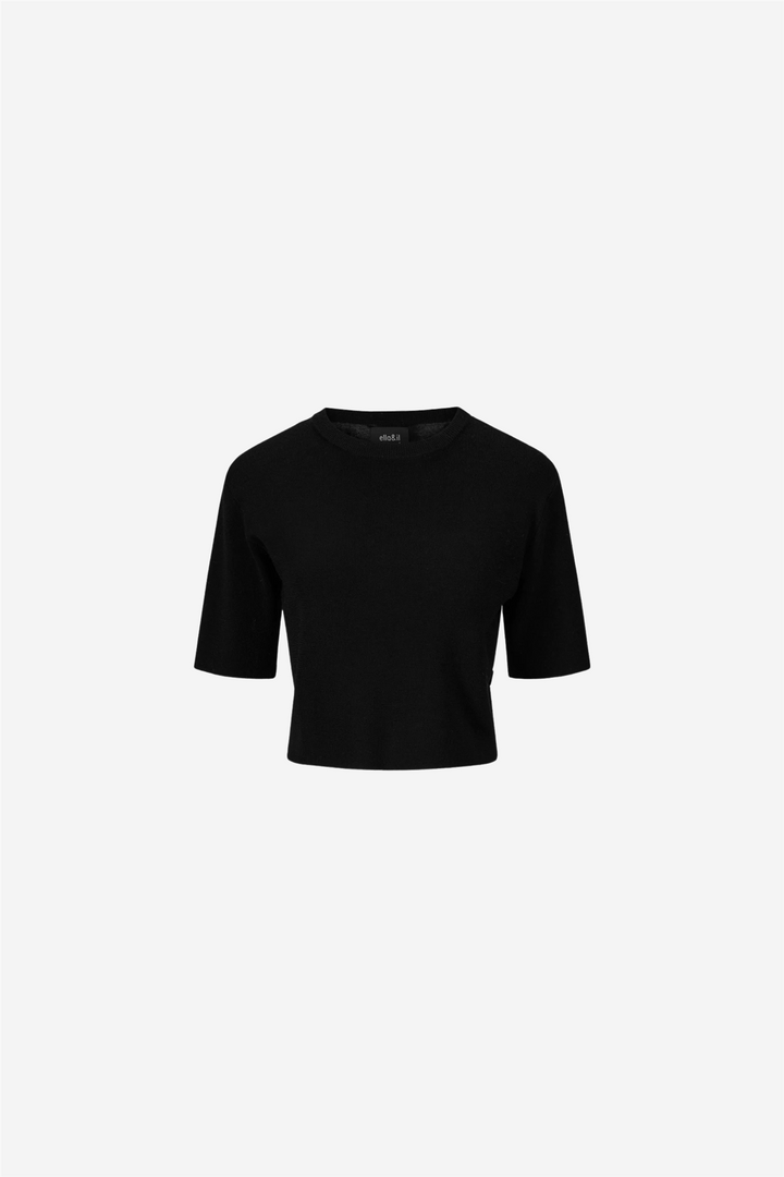 Una merino tee Black