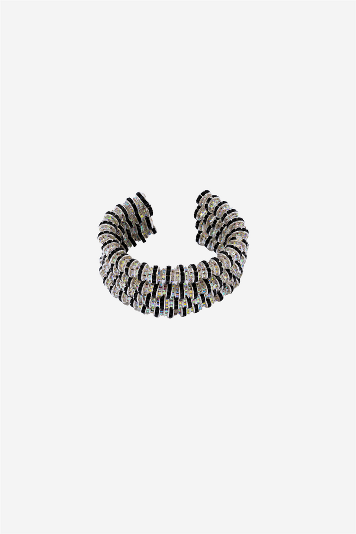 Cleopatra Bangle Silver/Black