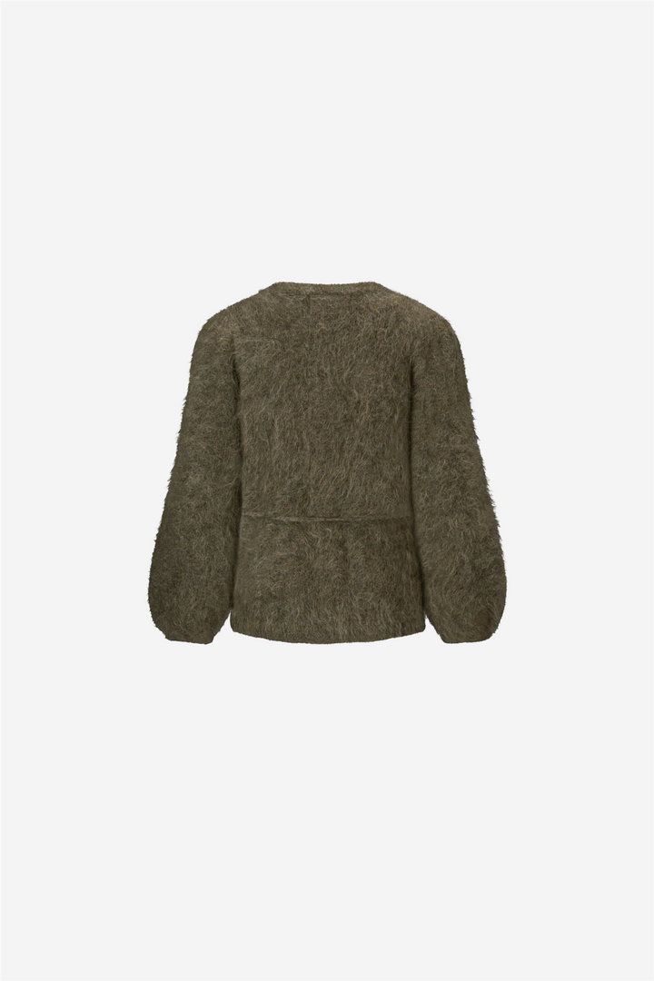 Fredrikke Chunky Cardigan Moss Green