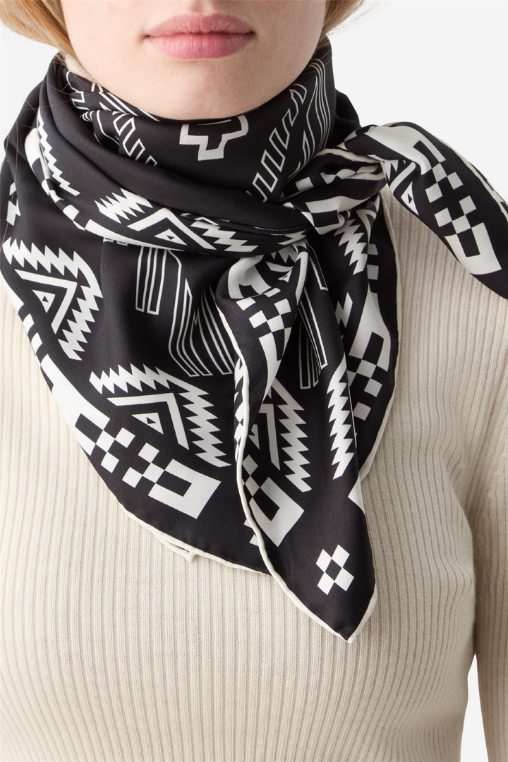 Pioneer Silk Scarf Black