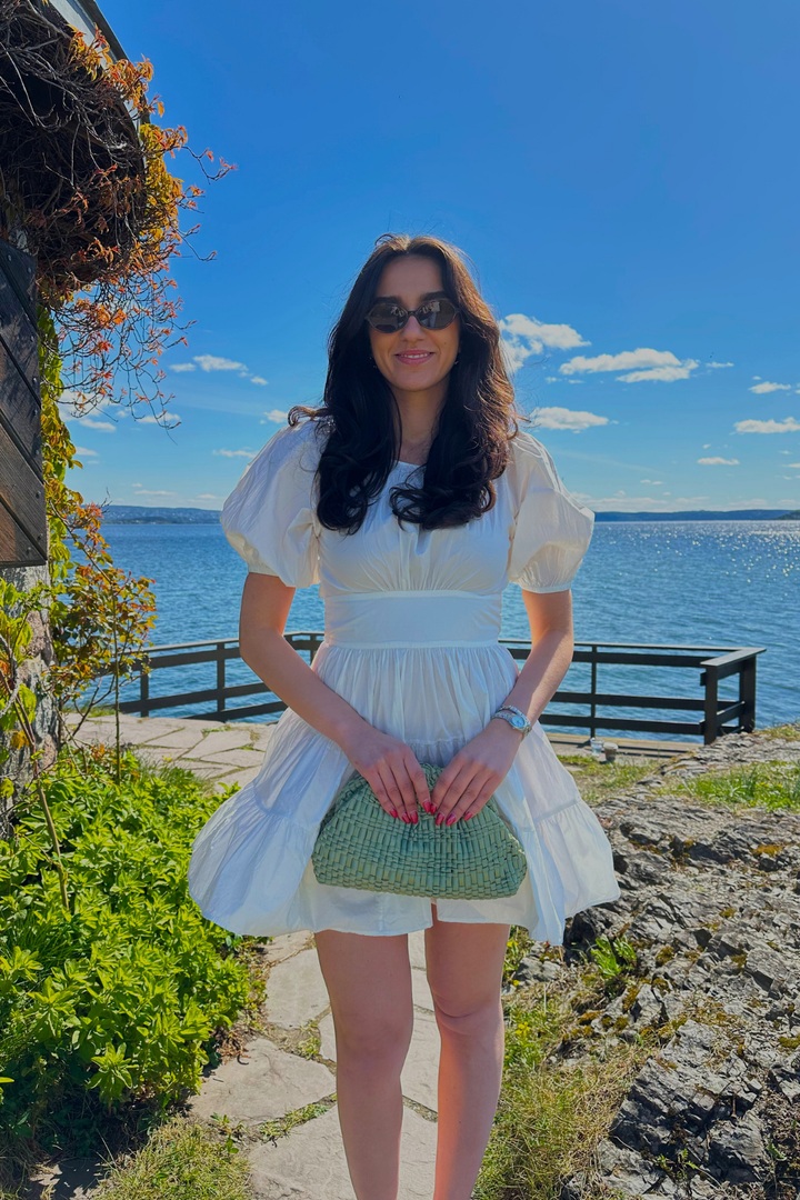 Poplin Mini Dress White