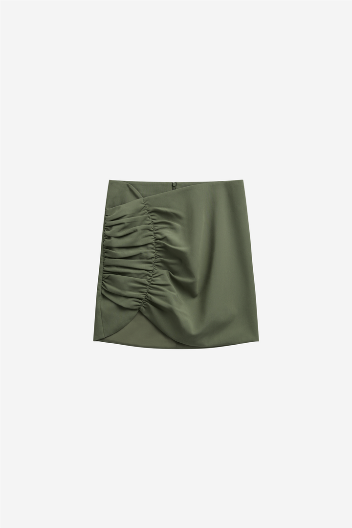 REFINED MINI SKIRT OLIVE GREEN