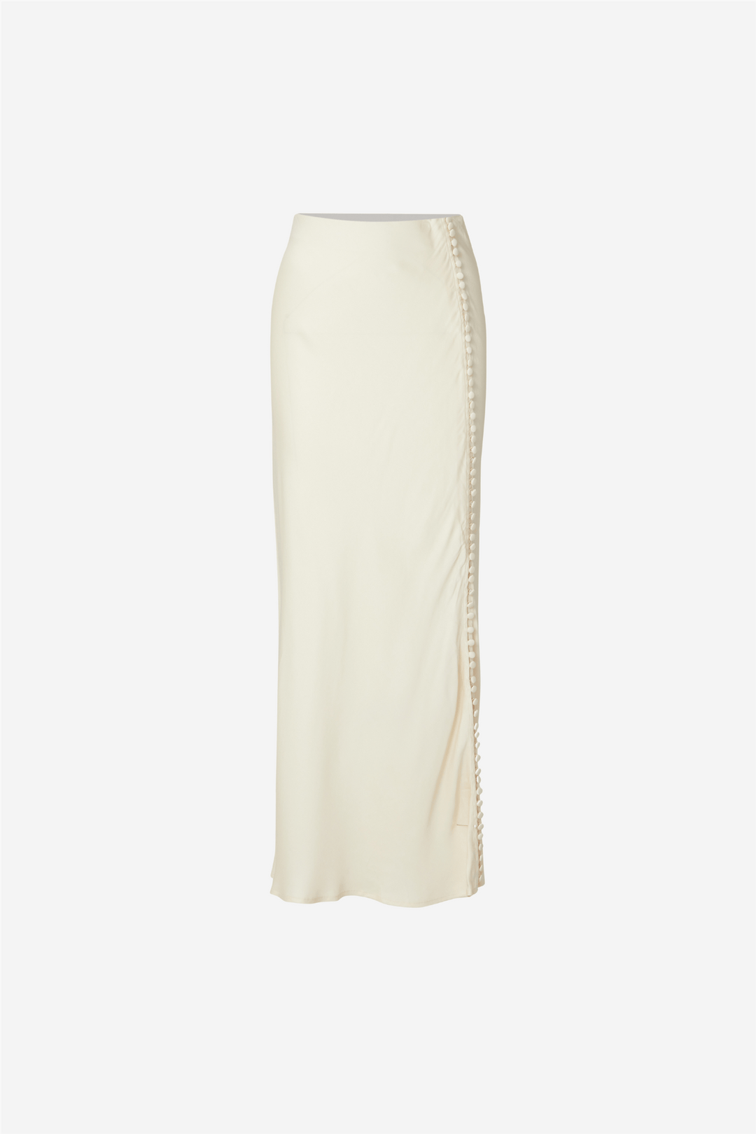 By Malina Skjørt Adaline button slip maxi skirt Vanilla