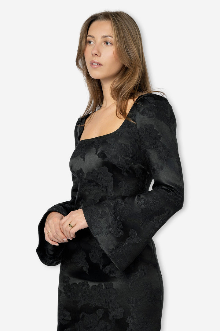 by TiMo Kjoler & jumpsuits Silk Jacquard Mini Dress Black