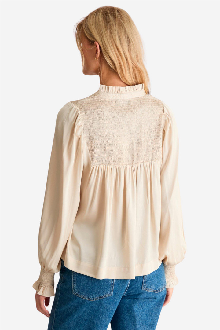Jill Smooth Satin Blouse Champagne