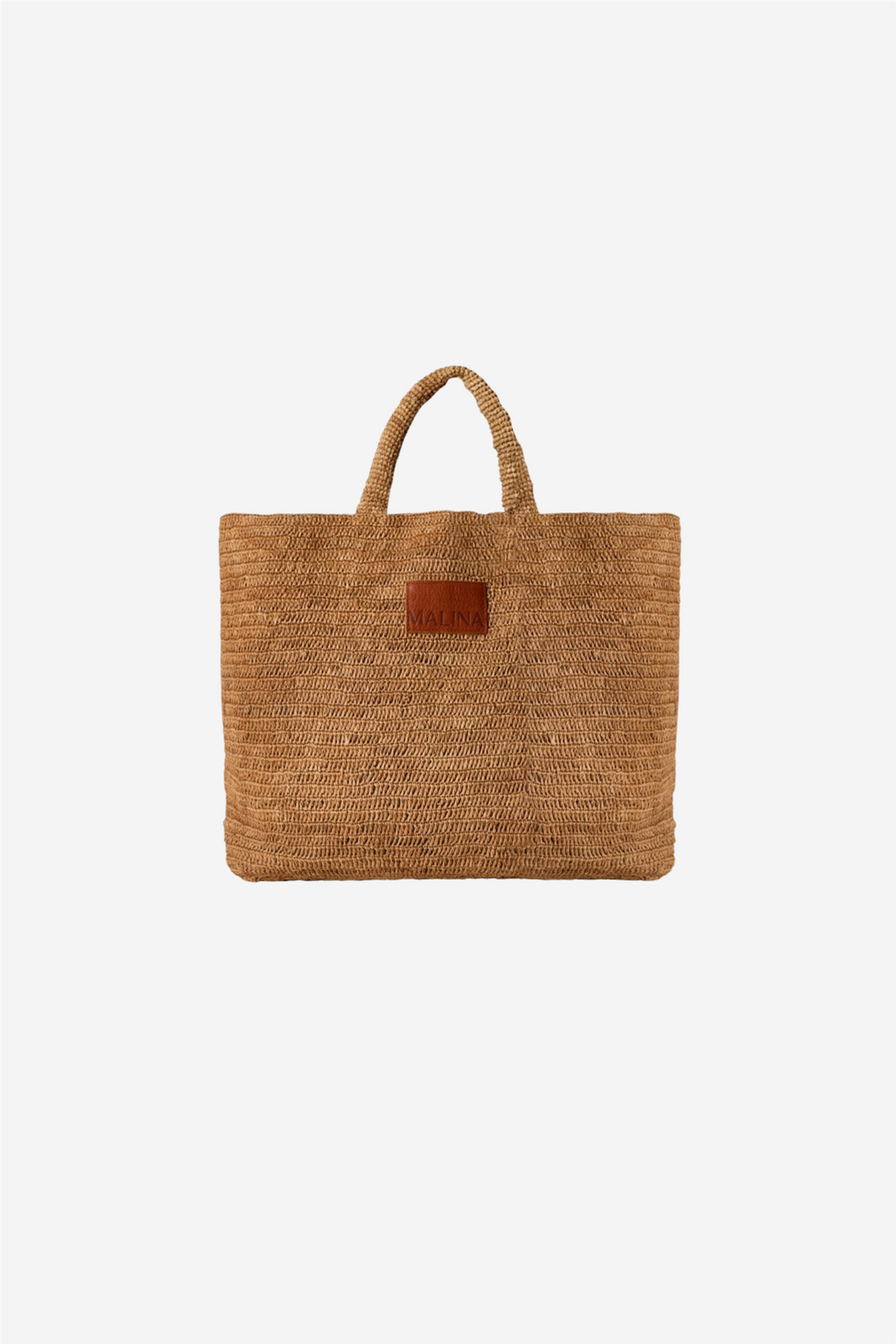 Elsya raffia tote bag tan