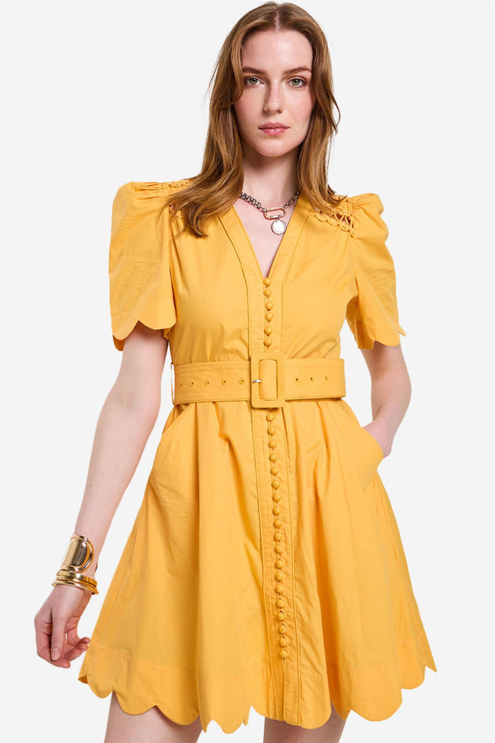 Euphoric Short Dress Warm Sun
