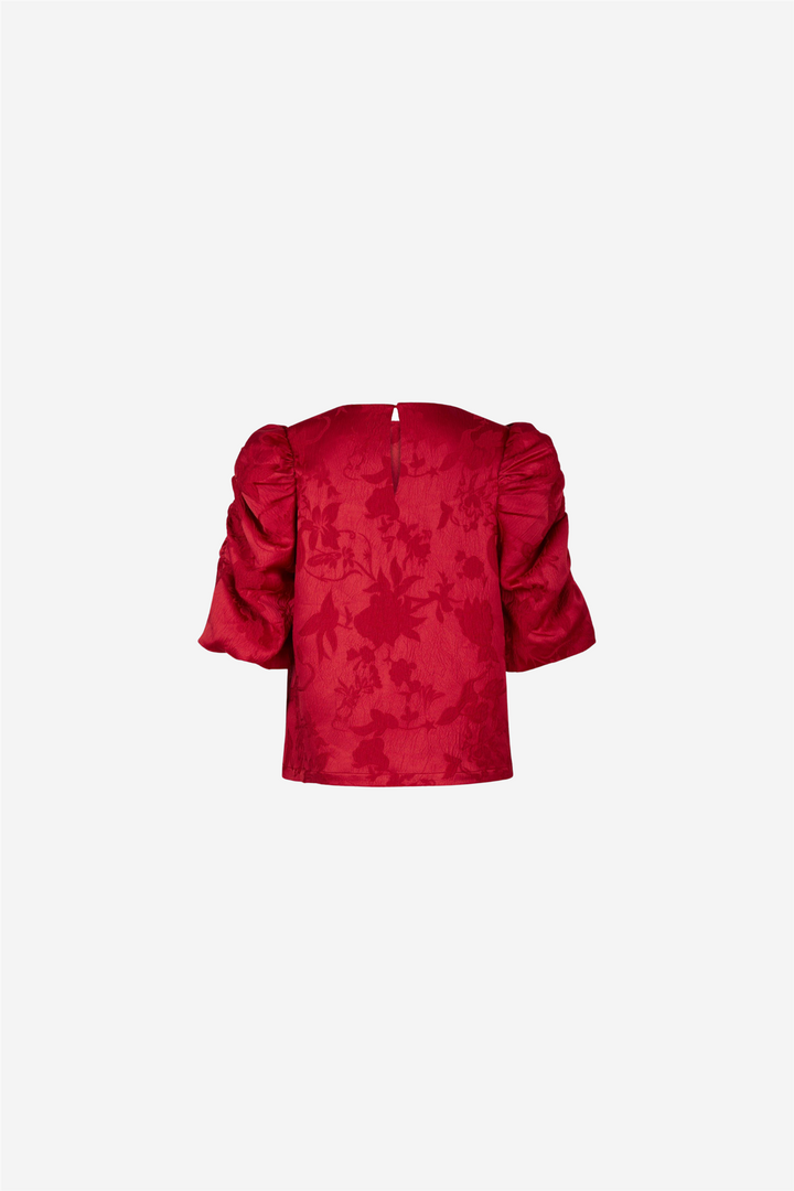 Joba Jacqard Blouse Red