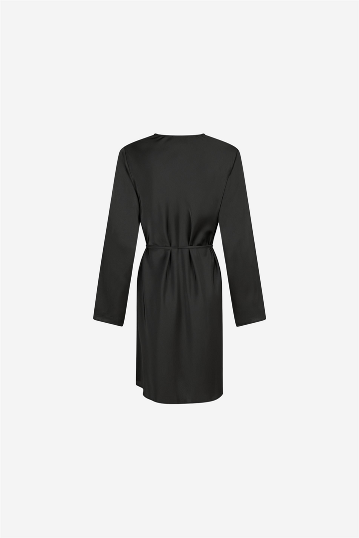 Vega Soft Satin Dress Black