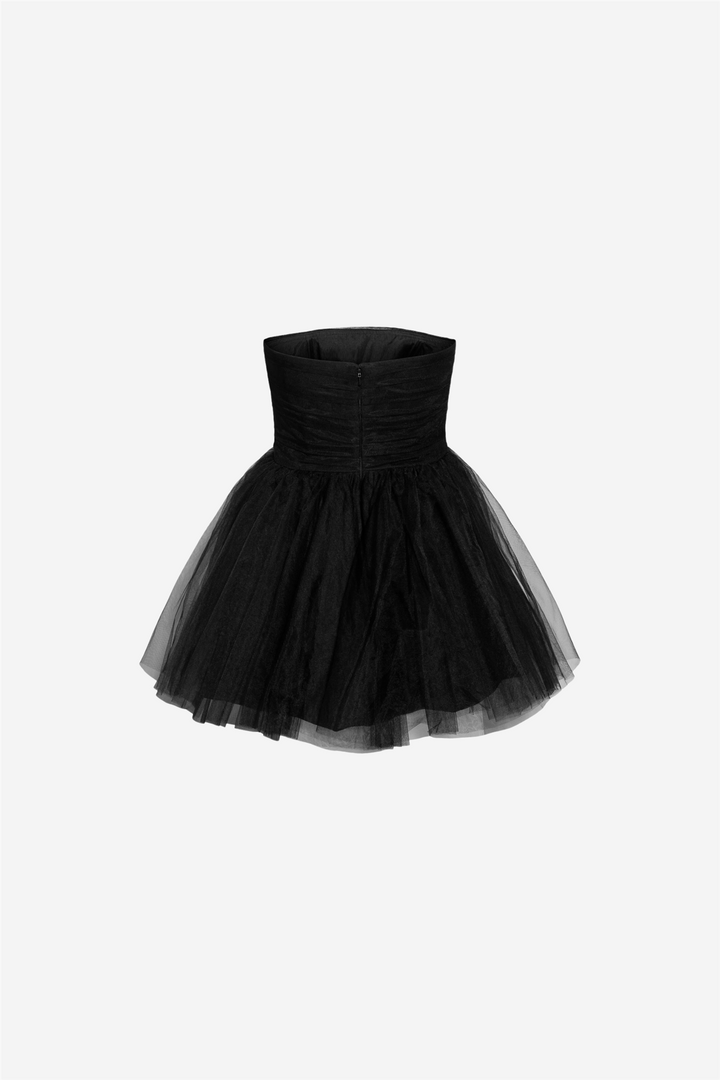 Swan dress short Black