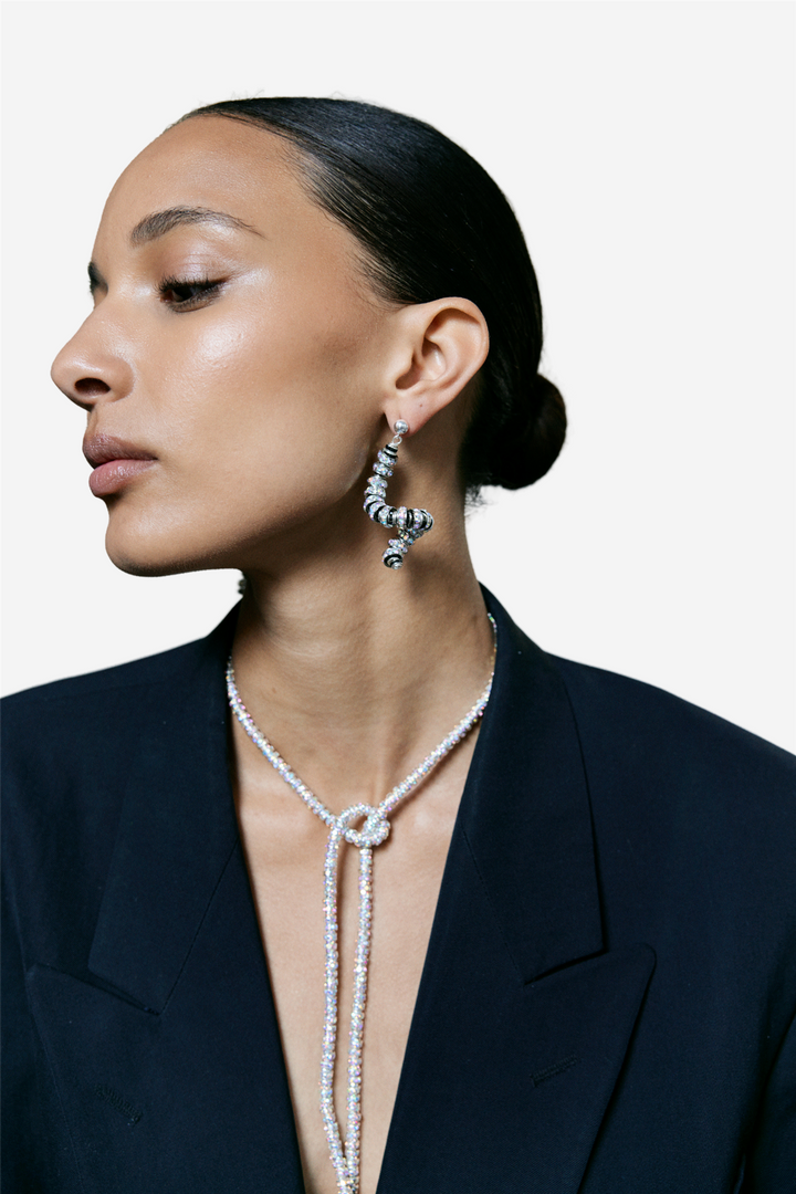 Viper Earrings Zebra
