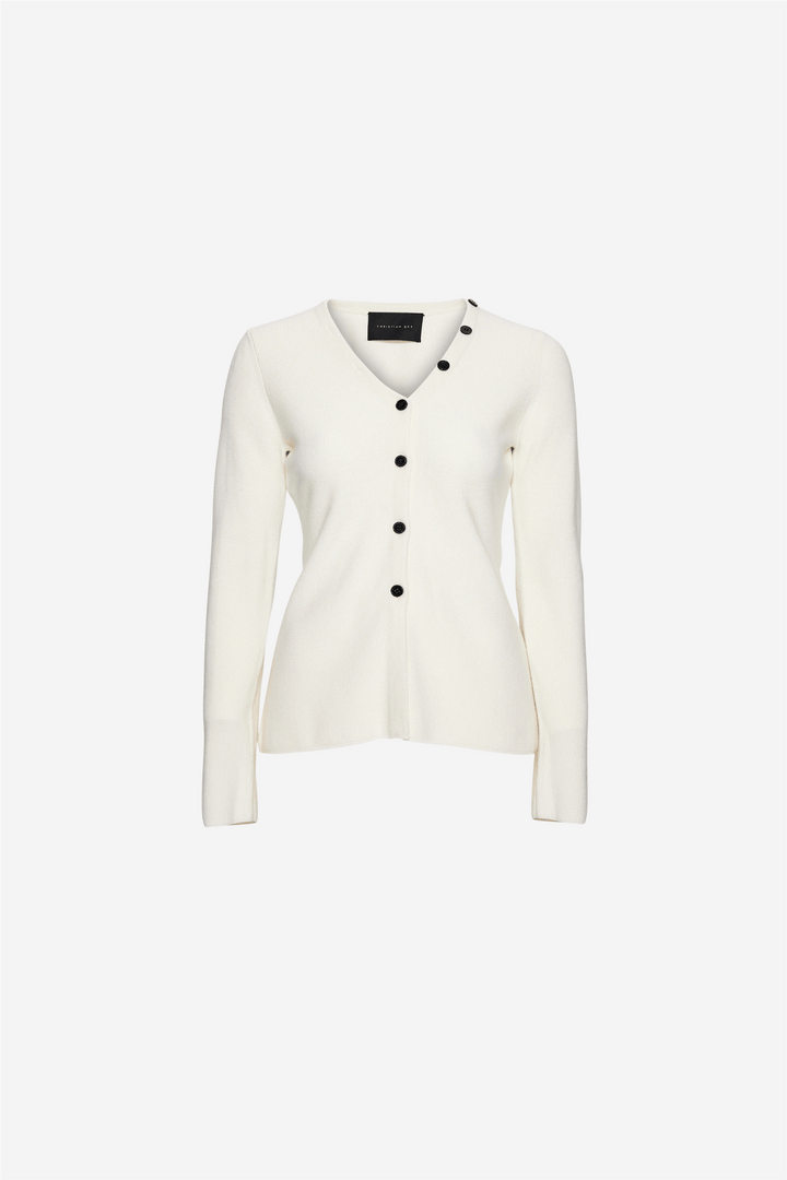 Christian Aks Genser & Cardigan Freja Merino Cardigan Eggshell