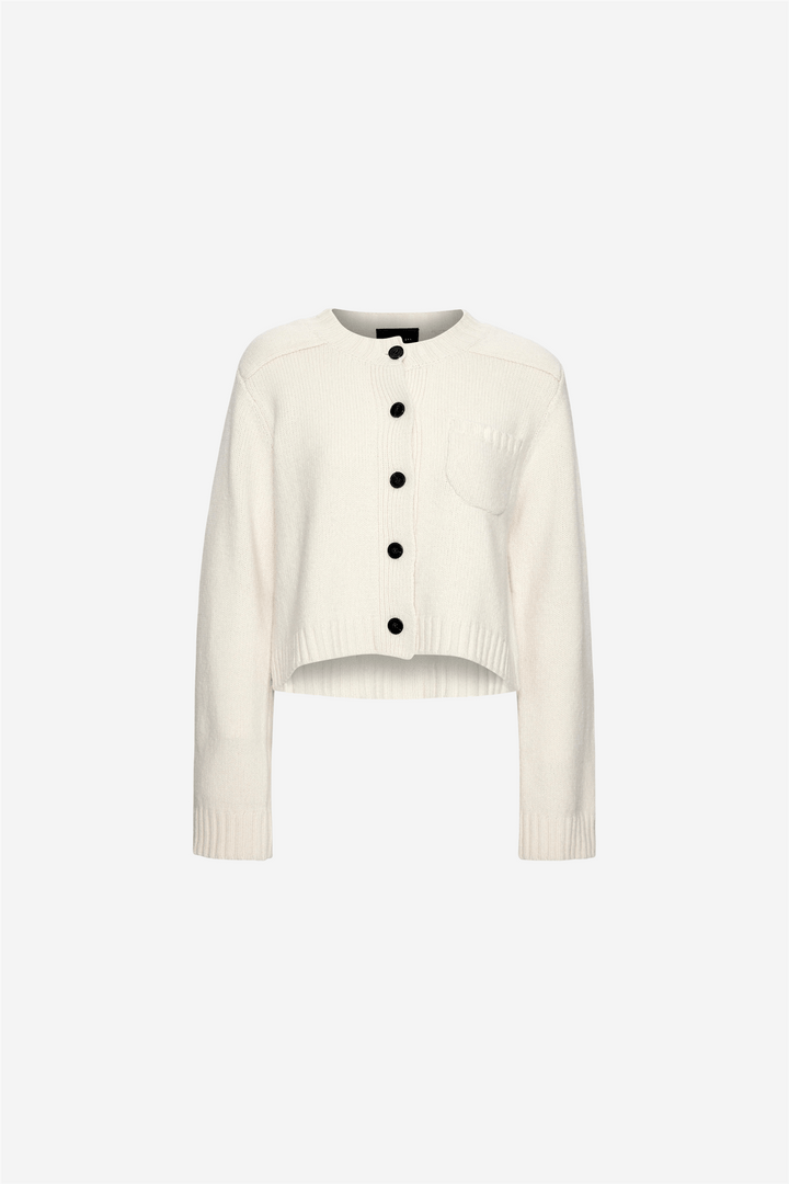 Christian Aks Genser & Cardigan Sadie Merino Cardigan Eggshell