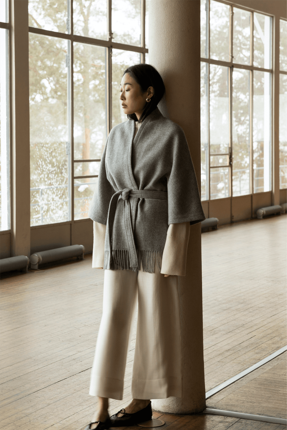 Christian Aks Yttertøy Akila Lambswool Jacket Lt. Grey Mel