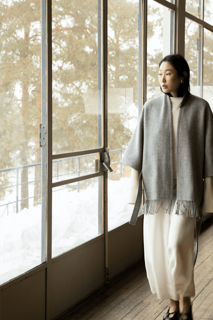 Christian Aks Yttertøy Akila Lambswool Jacket Lt. Grey Mel