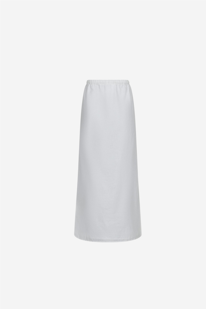 Noa Linen Skirt White