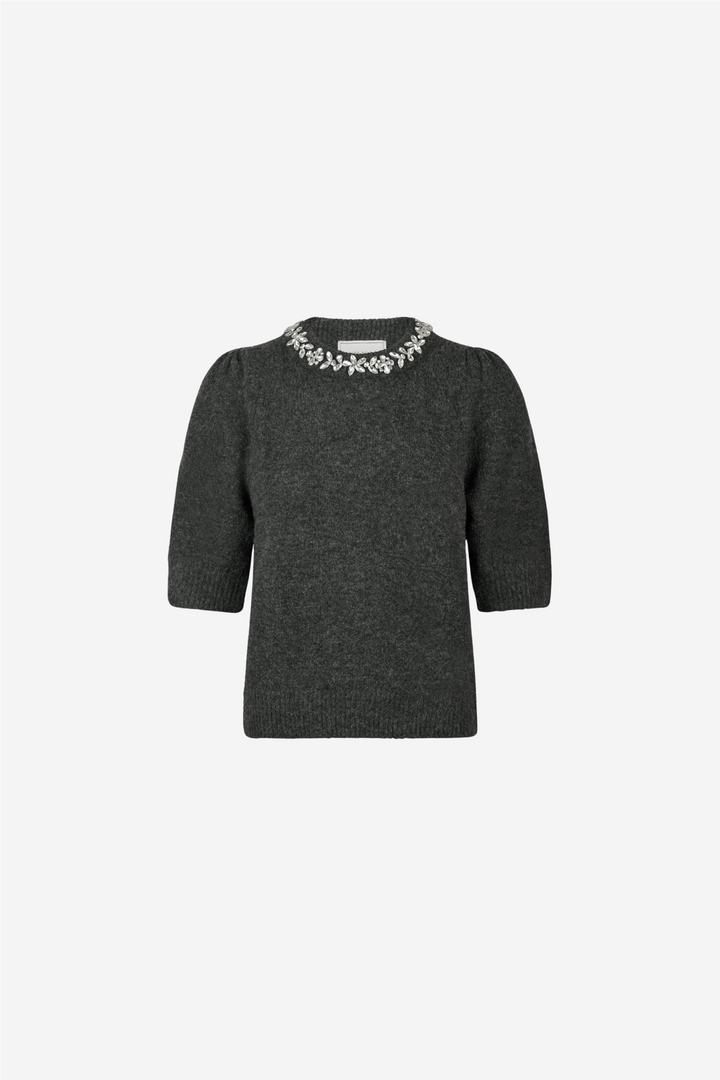 Maia Stone Knit Bloouse Anthracit Melange