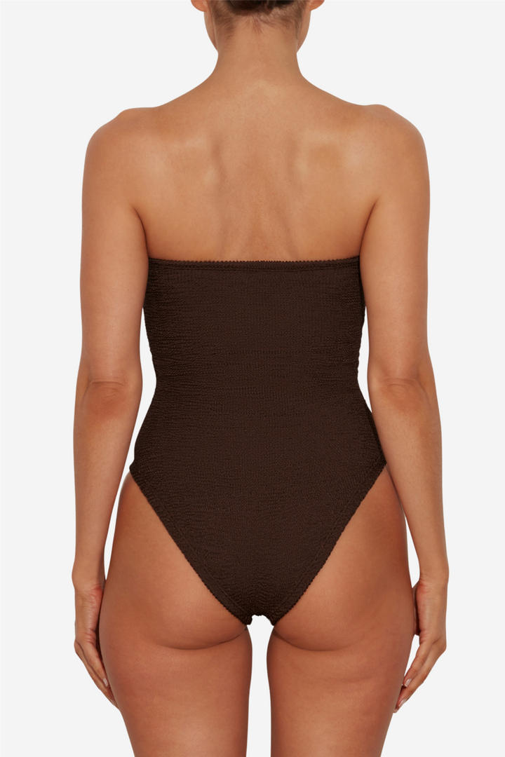 Alana Swim Metallic Chocolate
