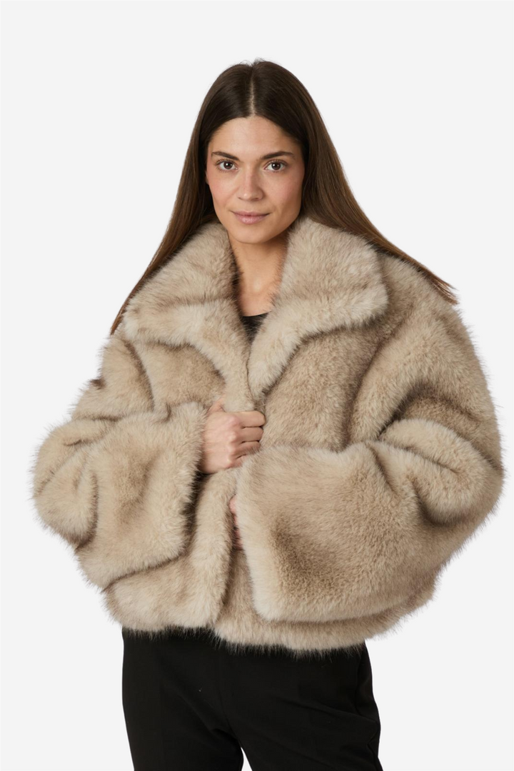 Steff Faux Fur Jacket Beige