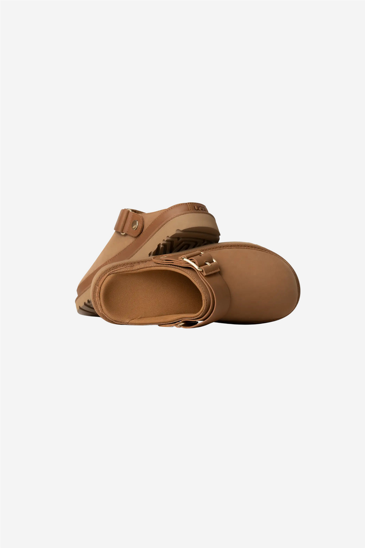 W Goldenstar Villa Clog Chestnut