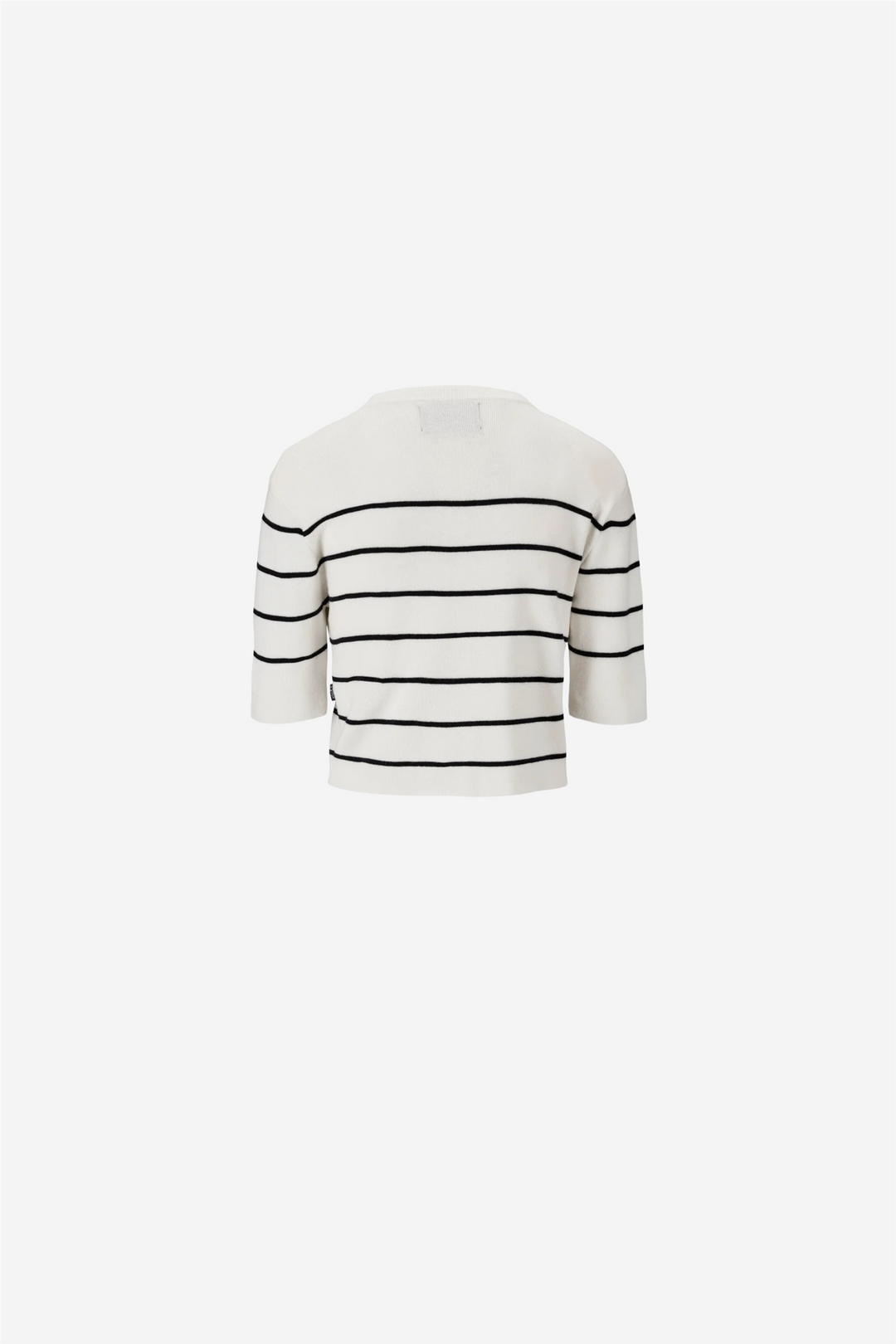 Una Stripe Merino Tee White