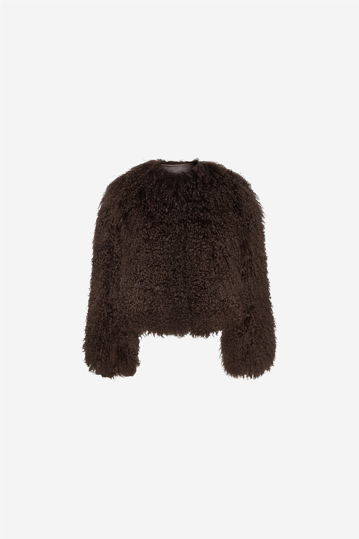 All night jacket short Brown