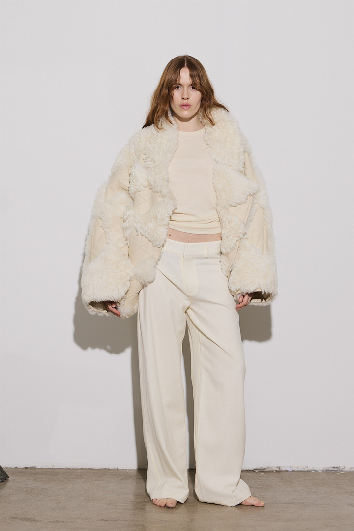 Iceland Shearling Jacket Ivory