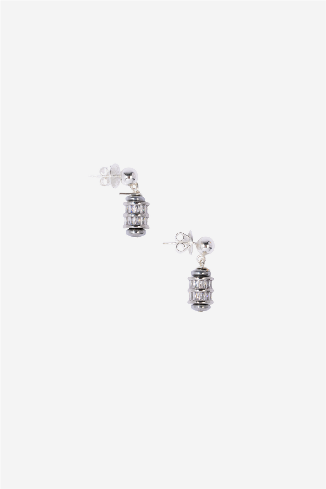 Tiny Gemini Earrings Silver