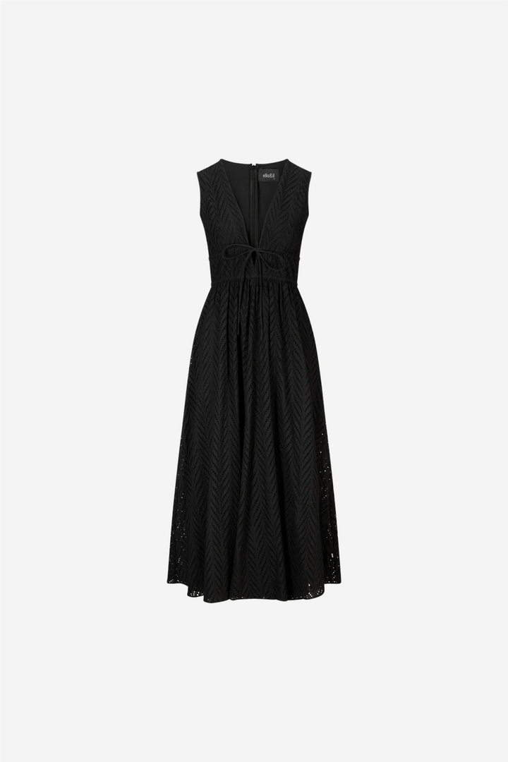 Kathy Herringbone Dress Black