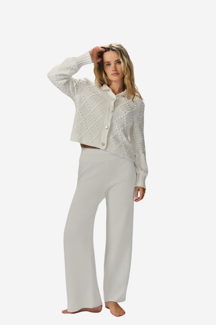 Nela Cotton Cardigan White