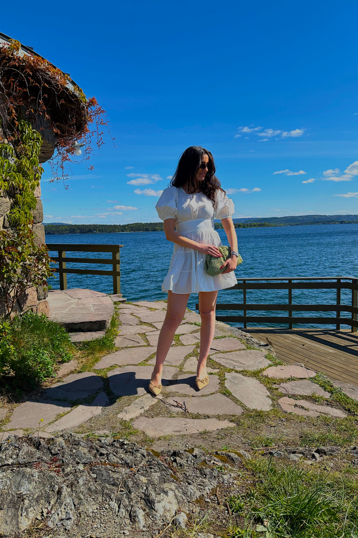 Poplin Mini Dress White
