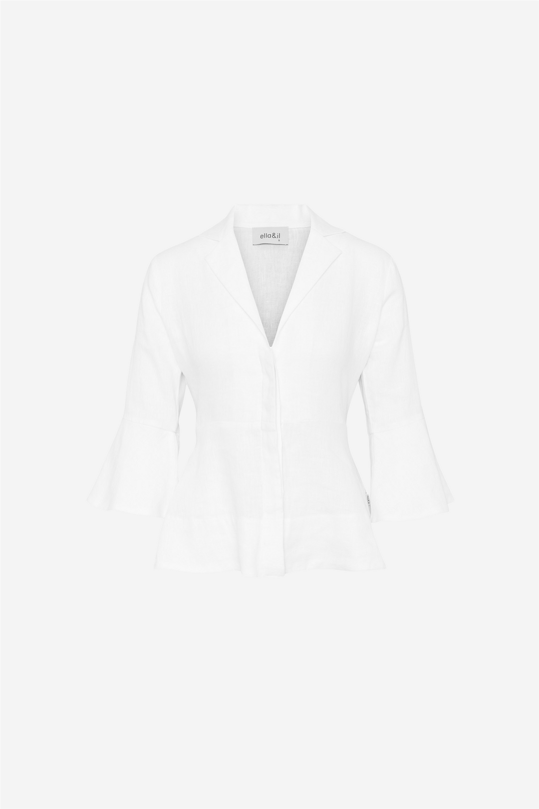 ella&il Bluser & Skjorter Guro Linen Shirt White