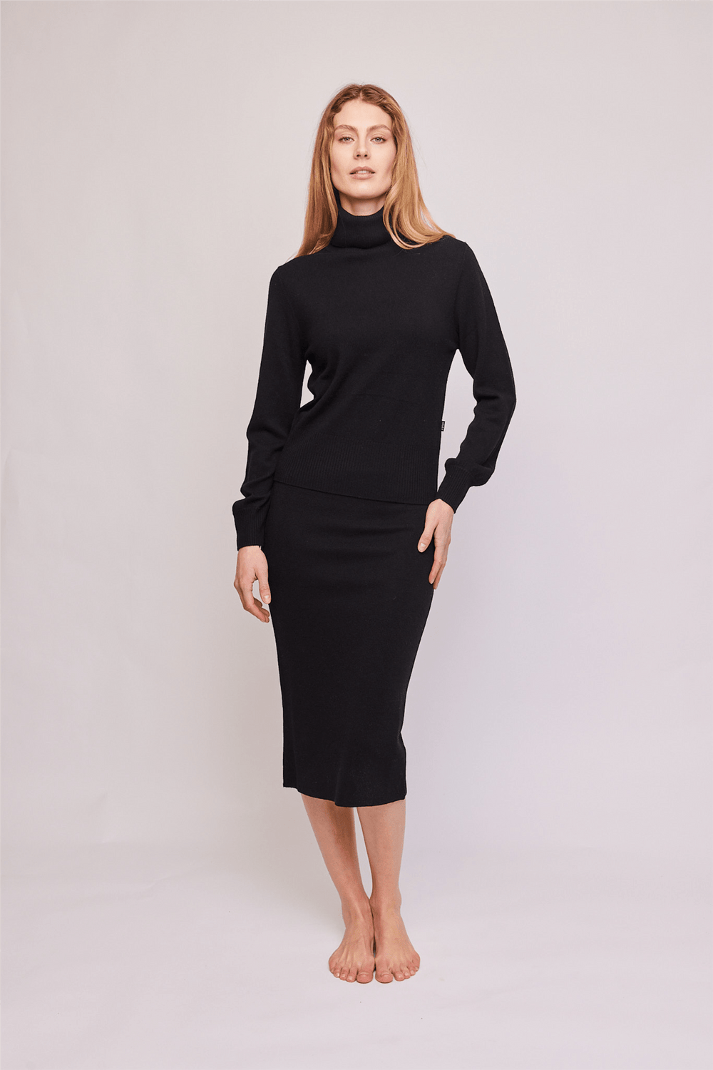 Ella & il Skjørt Skyler Merino Skirt Black