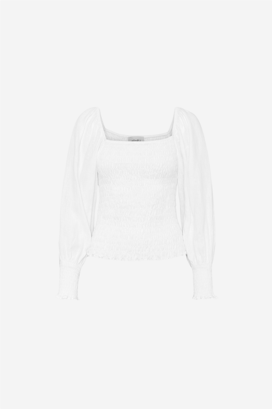 ella&il Topper & t-skjorter Julia Linen Top White