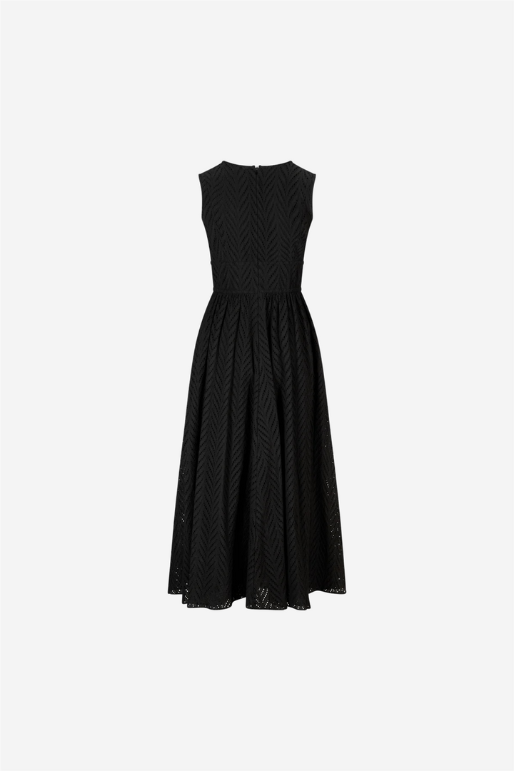 Kathy Herringbone Dress Black