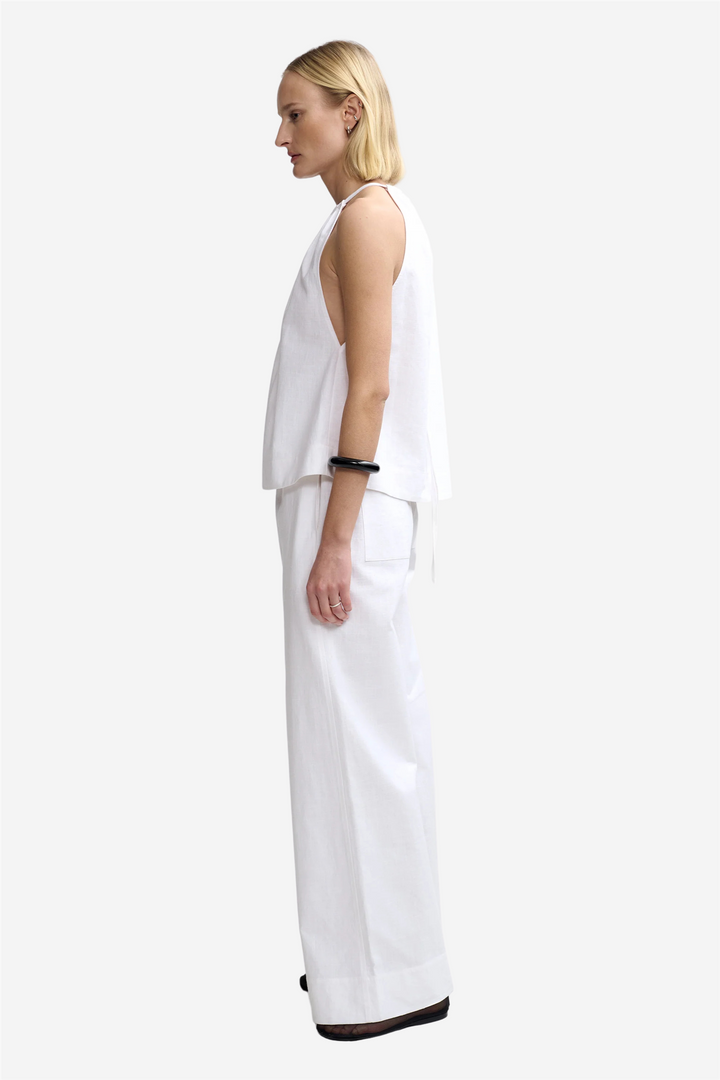 Luna linen trouser white