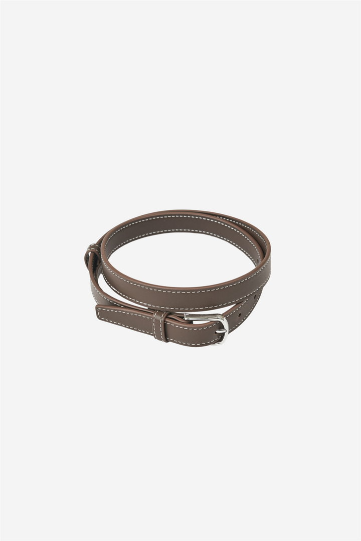 Slim Leather Belt Brown