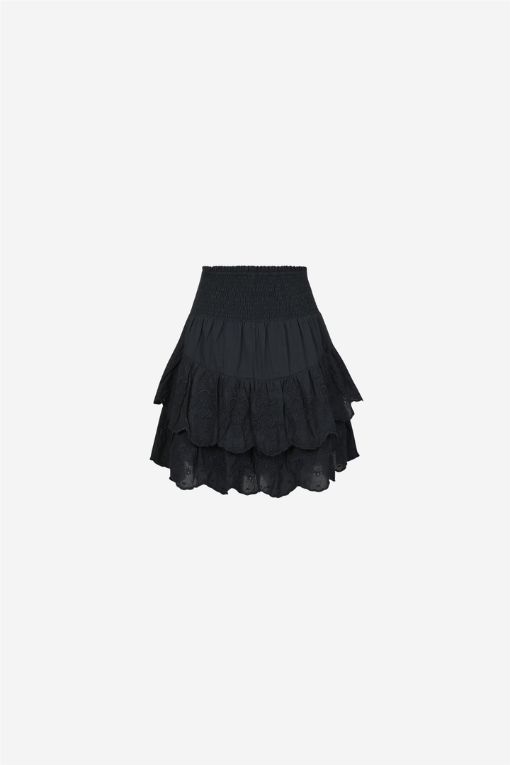 Line Emb Skirt Navy