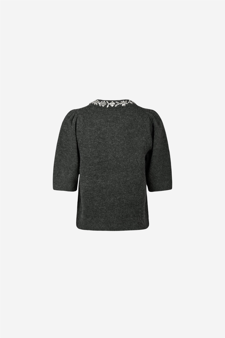 Maia Stone Knit Bloouse Anthracit Melange