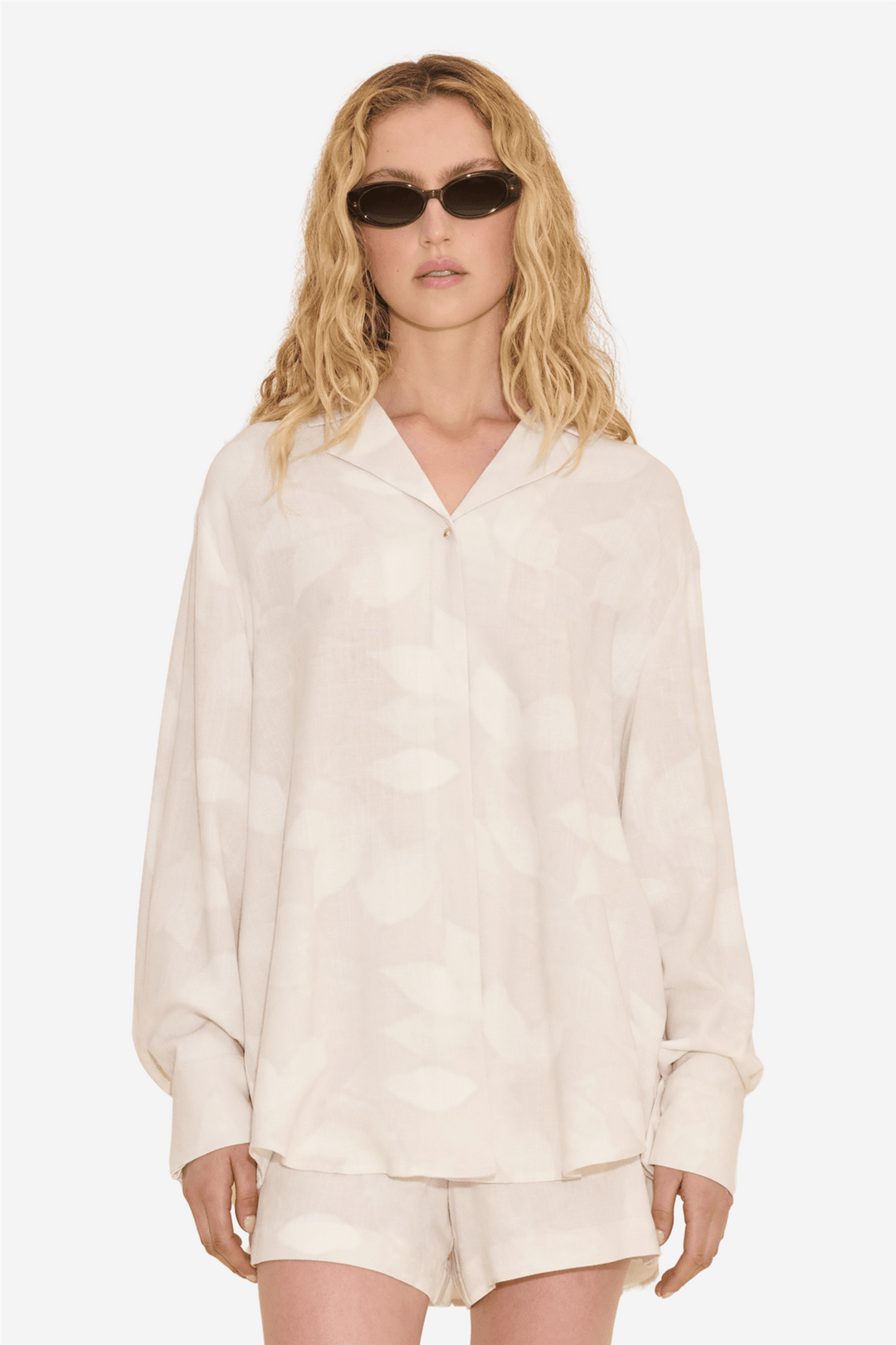 Holzweiler Bluser & Skjorter Cari Print Shirt Ecru Mix
