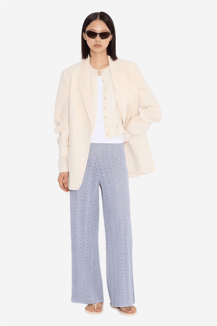 Holzweiler Bukser & jeans Kelp Crochet Trousers Blue Mix