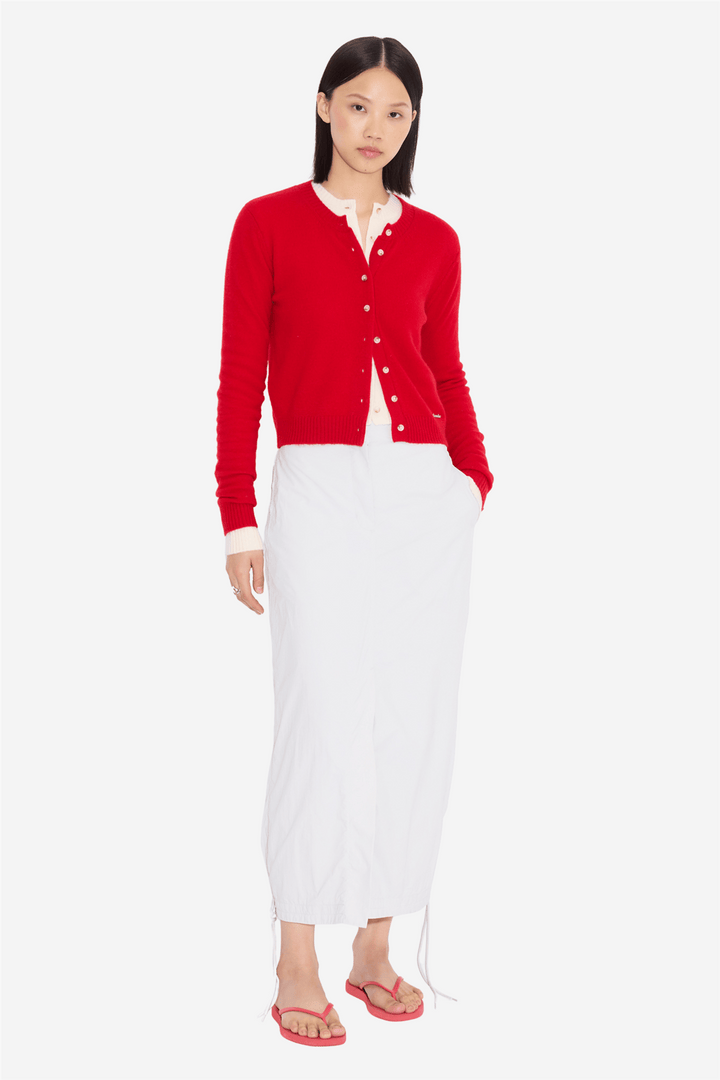 Holzweiler Genser & Cardigan W. Cashmere Cardigan Red