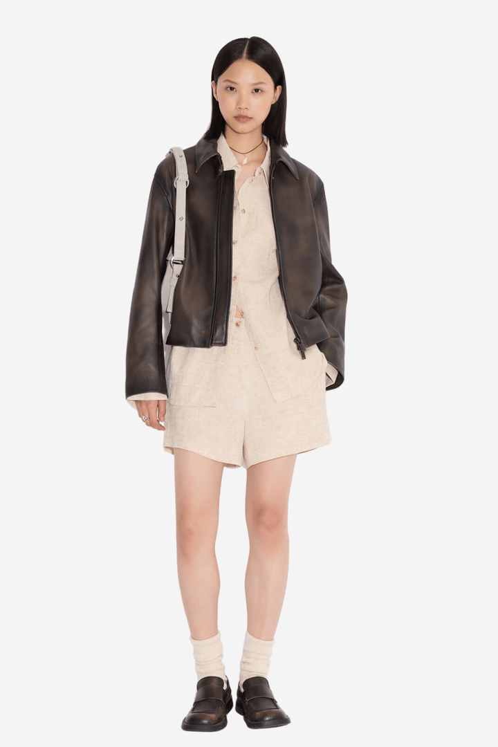 Holzweiler Shorts Dais Linen Mix Shorts Sand