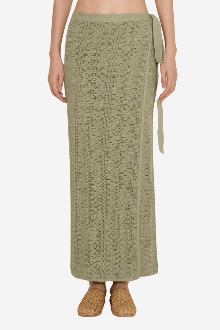 Holzweiler Skjørt Kelp Crochet Knit Skirt Teal