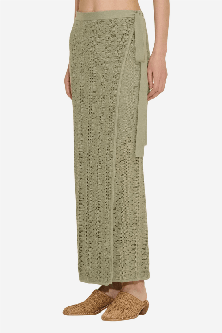 Holzweiler Skjørt Kelp Crochet Knit Skirt Teal