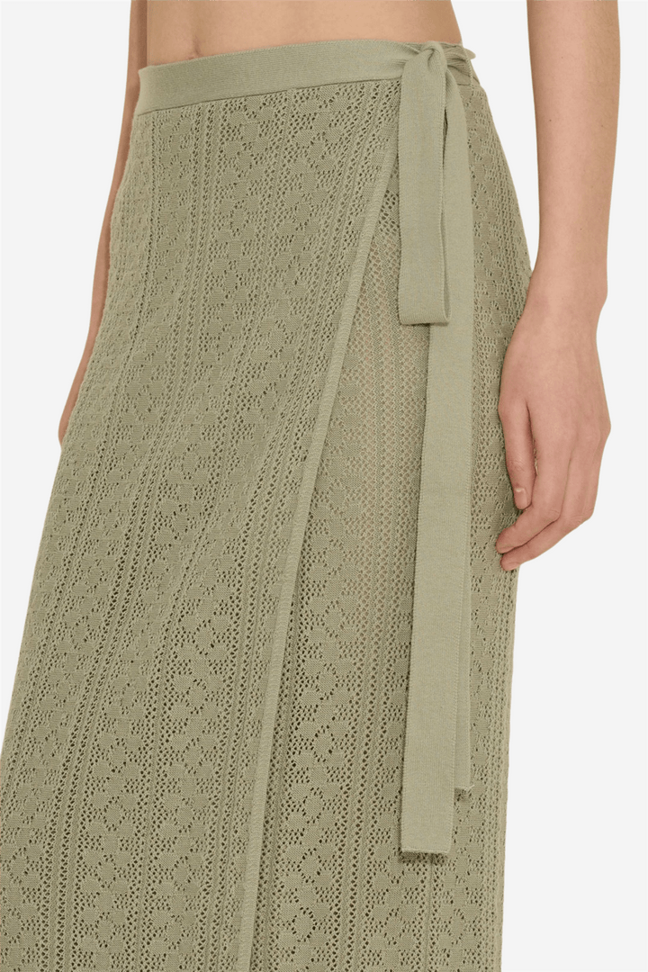 Holzweiler Skjørt Kelp Crochet Knit Skirt Teal