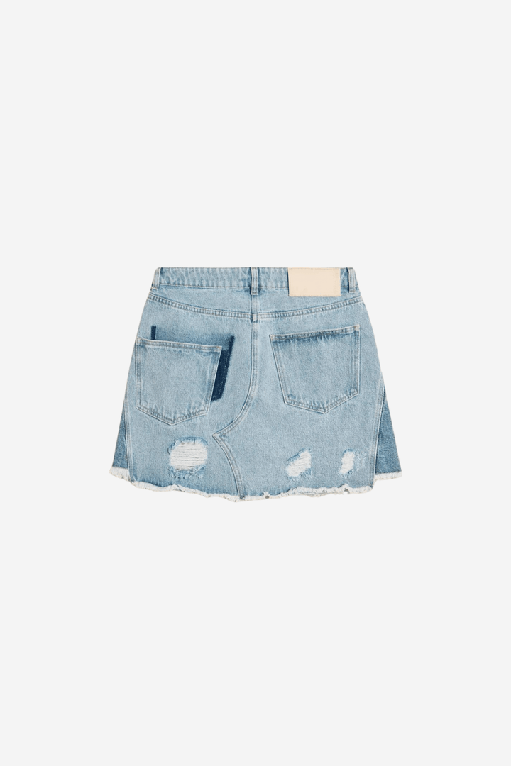 Holzweiler Skjørt Louisa Short Denim Skirt Lt. Blue Mix