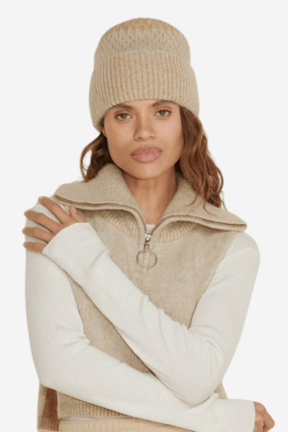 Holzweiler Tilbehør Tine Knit Beanie Sand Mix